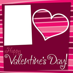 Cut out retro Valentine's Day card in vector format.