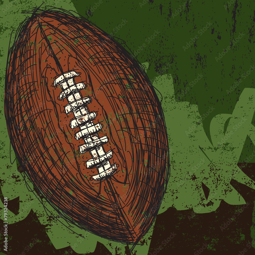 Poster Sketchy football background