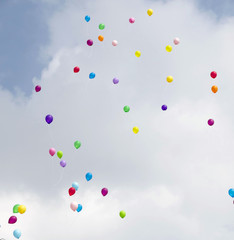Globos en el aire