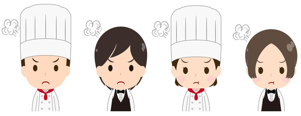 コック　ウェイトレス　怒る