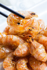 Chinese food. Shrimp