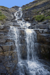 Fototapeta na wymiar Haystack Falls Glacier National Park