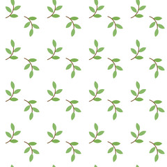 Pattern with green sprig