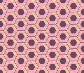Abstract pattern of hexagons and triangles