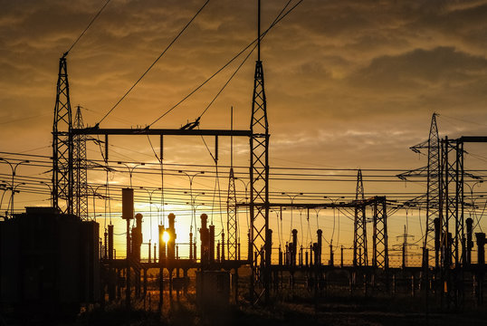 Trafostation Umspannwerk E-Werk Stromerzeugung