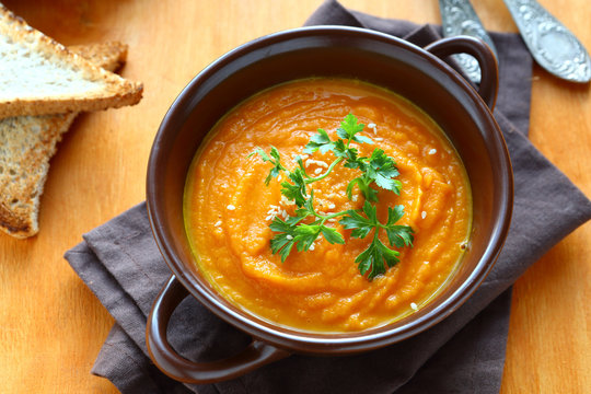 pumpkin soup with parsley