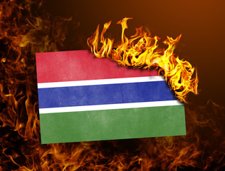 Flag burning - Gambia