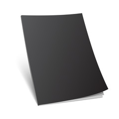 blank standing black magazine cover