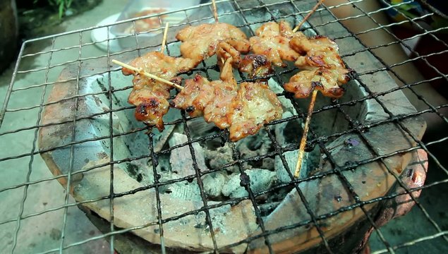 Roast Pork on oven, Thailand's famous cuisine.