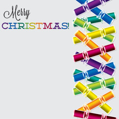 Bright Christmas cracker card in vector format.