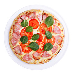 Pizza top view