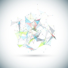 Abstract low poly geometric technology vector design element