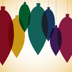 Retro overlay Christmas bauble in vector format.