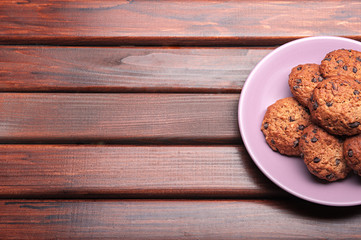 cookies on a wooden table