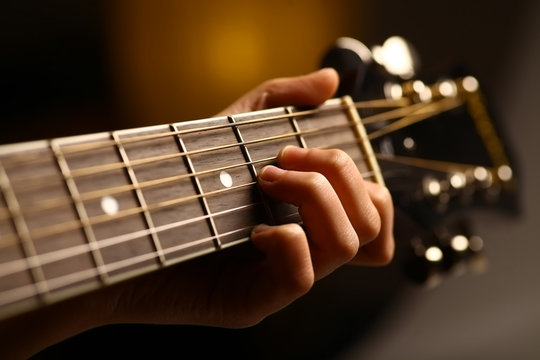 Acoustic guitar detail