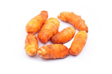 tumeric isolated on white background