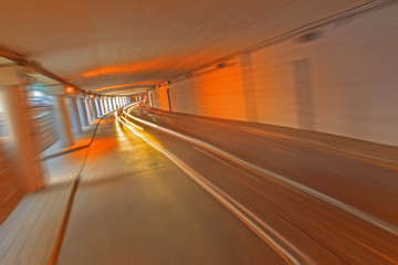 Fototapeta na wymiar traffic in tunnel