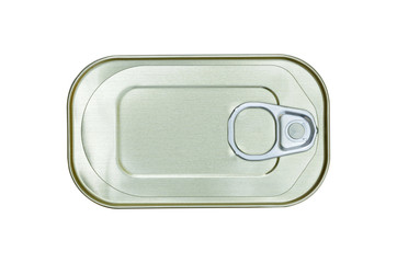 Tin can isolated on white