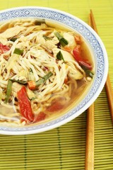 soupe aux ramen et poulet