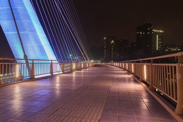 modern bridge at night