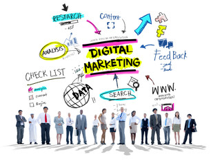 Digital Marketing Branding Strategy Online Media Concept