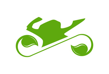Ecology motorcycle logo vector