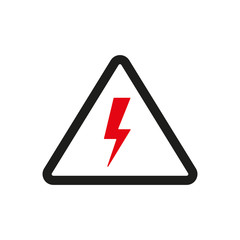 The lightning icon. Danger symbol. Flat