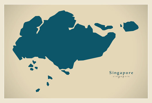 Modern Map - Singapore SG