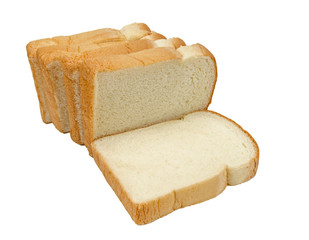 Slices of bread isolated