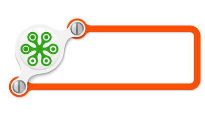 vector red box for your text and abstract flower