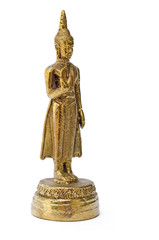 Gold buddha statue isolated on white
