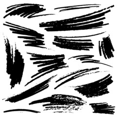 Set of hand-drawn pencil strokes