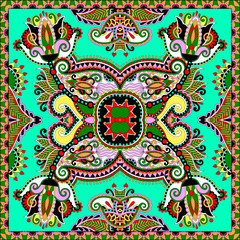 silk neck scarf or kerchief square pattern design