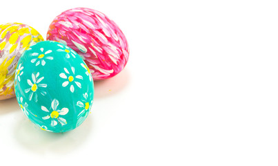 Easter eggs isolate on white background.