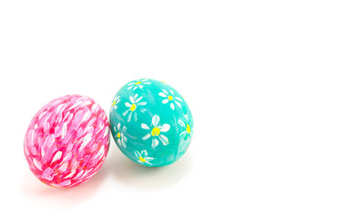 Easter eggs isolate on white background.