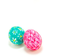 Easter eggs isolate on white background.