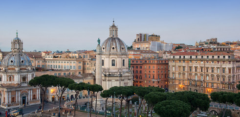 Fototapeta na wymiar Rome skyline panorama