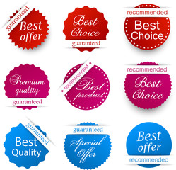 Obraz premium Collection of award badges.