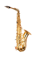 Fototapeta na wymiar Alto saxophone in soft light