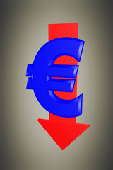 Euro sign in descent