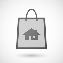 Shopping bag icon with a house