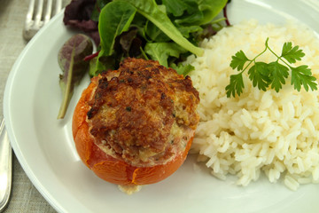 tomate farcie et riz