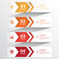 Design clean number banners template/graphic or website layout.