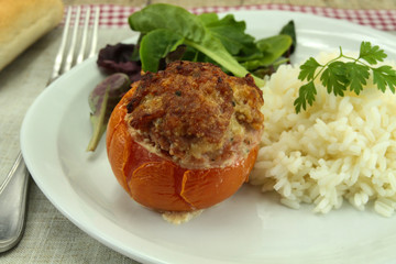 tomate farcie et riz