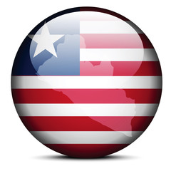 Map on flag button of Liberia