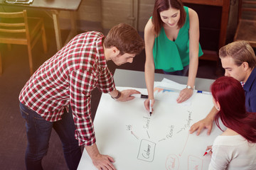 junges team arbeitet an einerm projekt