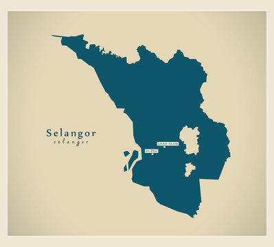 Modern Map - Selangor MY