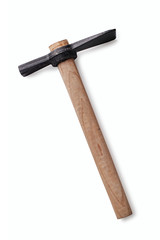 Close up Garden Hoe Isolated on White Background