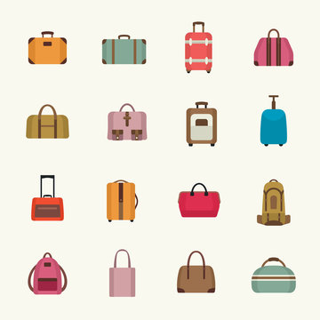 Bags icon set