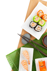 Sushi maki and shrimp sushi